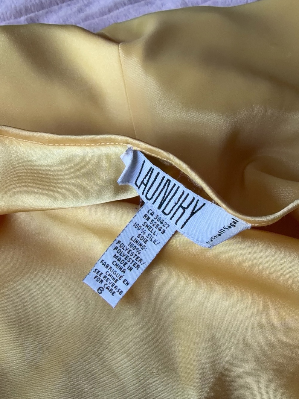 Laundry By Shelli Segal Golden Yellow Silk Slip Midi Dress - Picture 8 of 8
